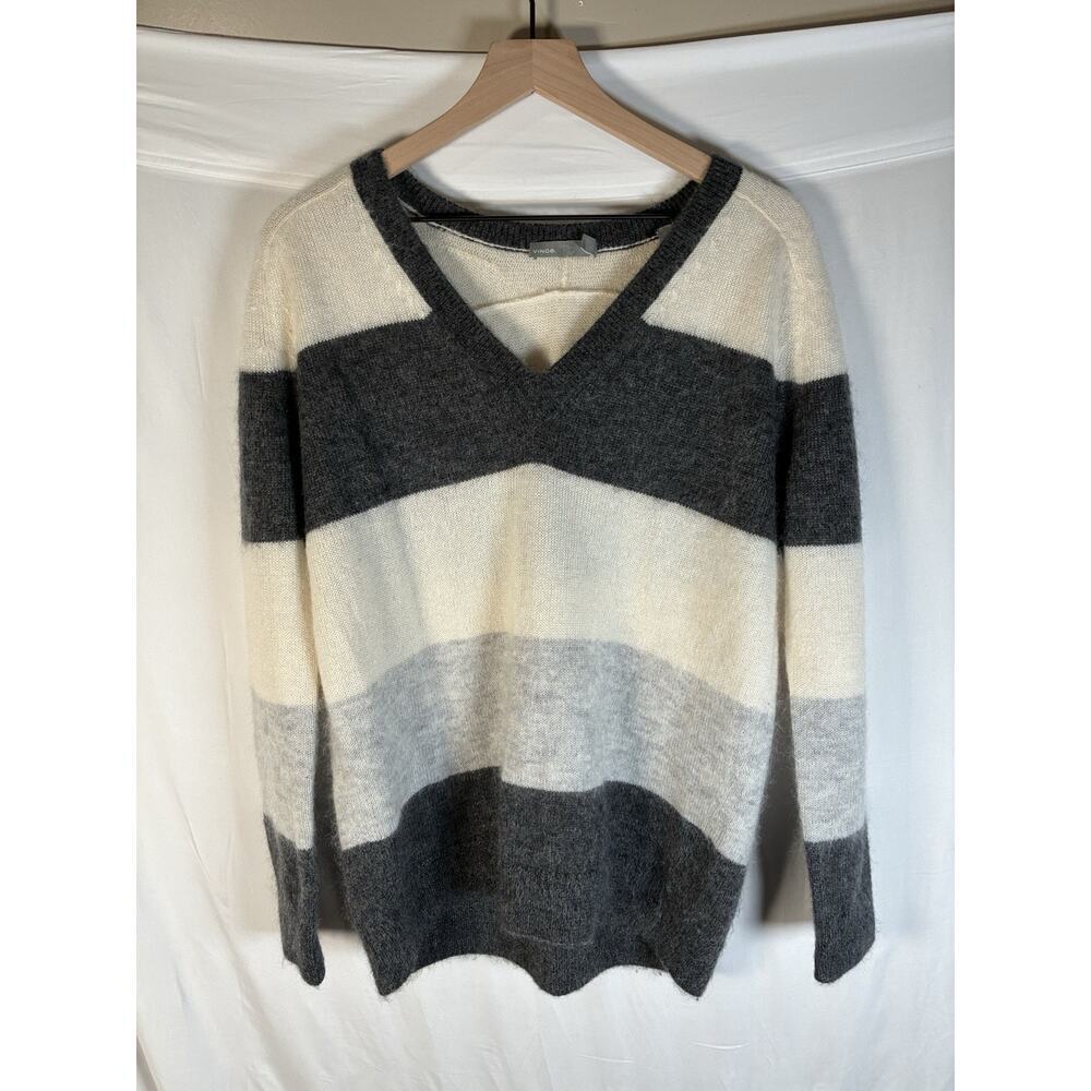 Vince Sweater Mens S Mohair Wool V Neck Lightweight Quiet Luxury Classic